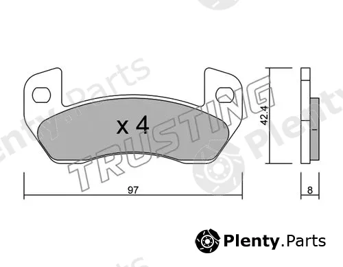 Trusting 929.0 — Brake Pad Set, disc brake