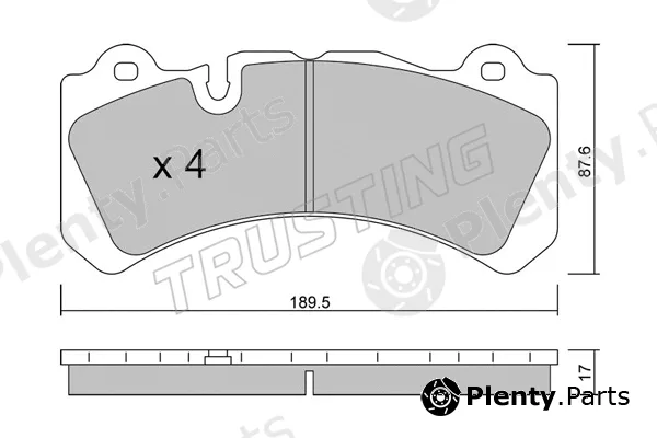 Trusting 1328.0 — Brake Pad Set, disc brake