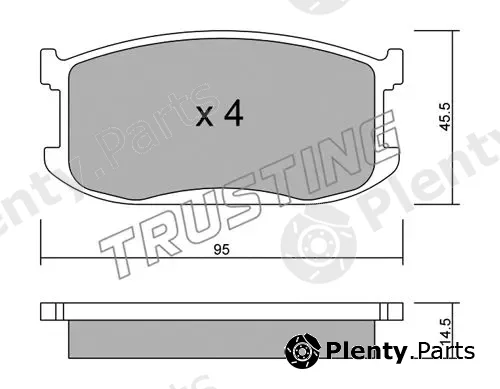 Trusting 483.0 — Brake Pad Set, disc brake