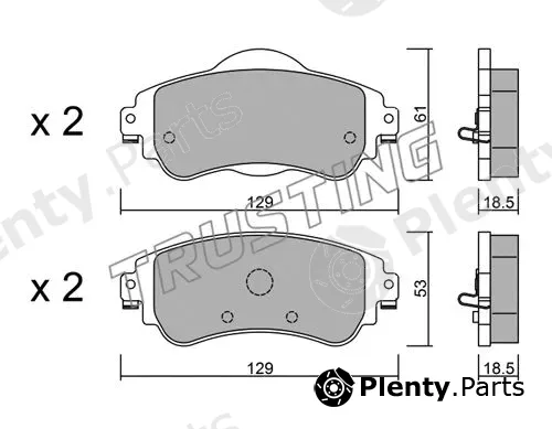 Trusting 965.0 — Brake Pad Set, disc brake