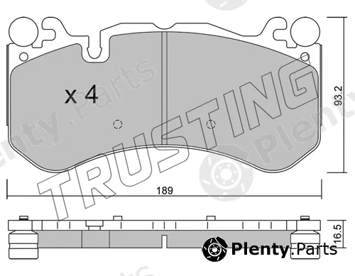 Trusting 1198.0 — Brake Pad Set, disc brake