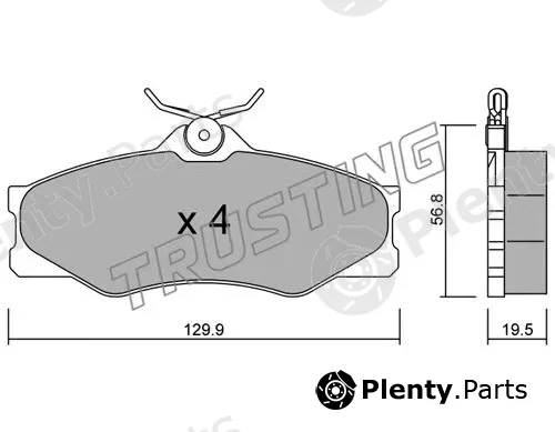 Trusting 652.0 — Brake Pad Set, disc brake