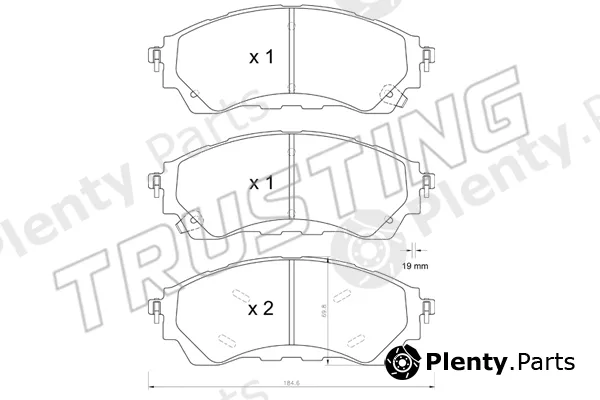 Trusting 1343.0 — Brake Pad Set, disc brake