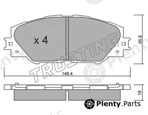 Trusting 764.0 — Brake Pad Set, disc brake