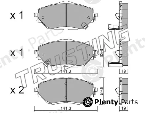 Trusting 1088.0 — Brake Pad Set, disc brake