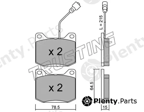 Trusting 082.1 — Brake Pad Set, disc brake