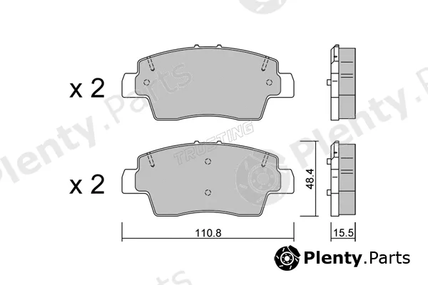 Trusting 1285.0 — Brake Pad Set, disc brake