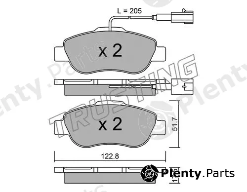 Trusting 654.2 — Brake Pad Set, disc brake