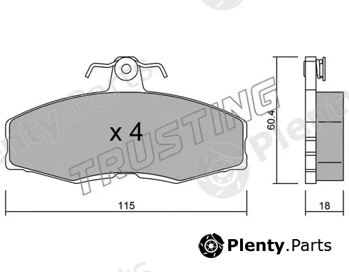 Trusting 041.0 — Brake Pad Set, disc brake