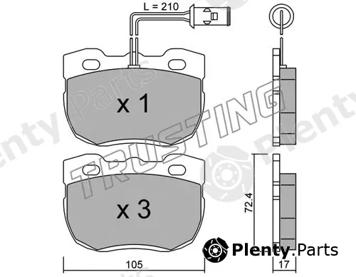 Trusting 180.0 — Brake Pad Set, disc brake