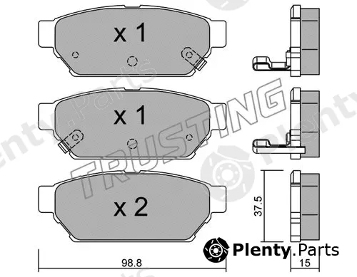 Trusting 411.0 — Brake Pad Set, disc brake
