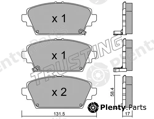 Trusting 480.1 — Brake Pad Set, disc brake