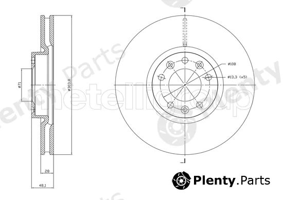 Trusting DF1848 — Brake Disc