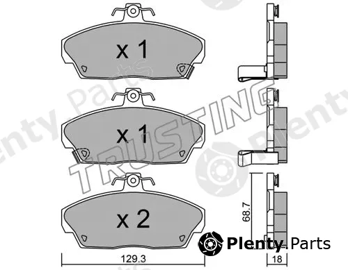 Trusting 177.0 — Brake Pad Set, disc brake