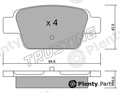 Trusting 332.0 — Brake Pad Set, disc brake