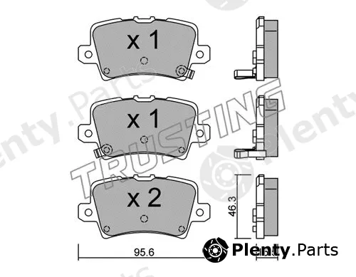 Trusting 745.0 — Brake Pad Set, disc brake