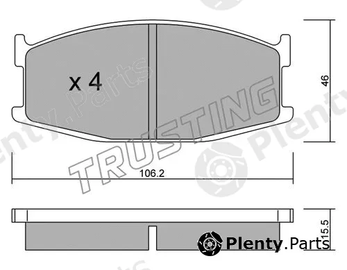 Trusting 484.0 — Brake Pad Set, disc brake