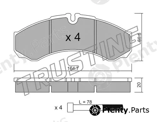 Trusting 221.1 — Brake Pad Set, disc brake