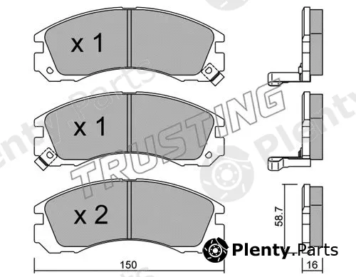Trusting 136.0 — Brake Pad Set, disc brake