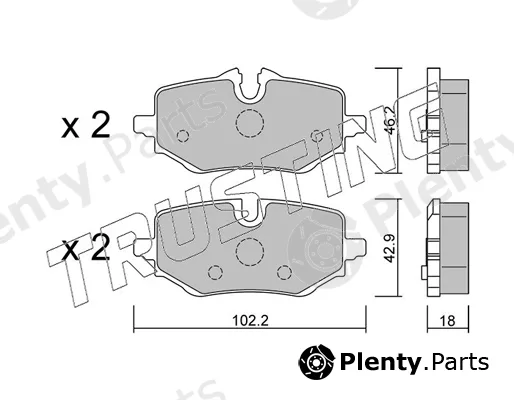 Trusting 1368.0 — Brake Pad Set, disc brake