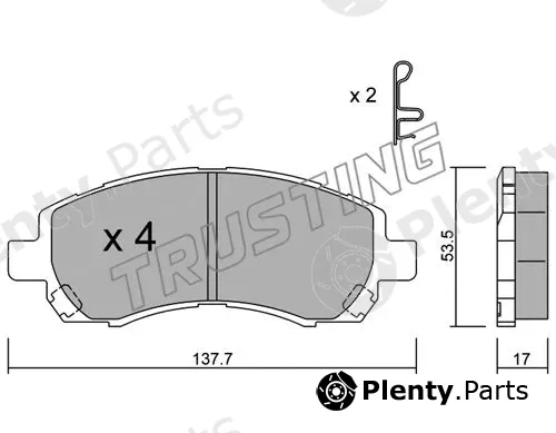 Trusting 304.0 — Brake Pad Set, disc brake