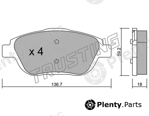 Trusting 869.0 — Brake Pad Set, disc brake