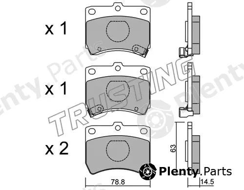Trusting 379.0 — Brake Pad Set, disc brake