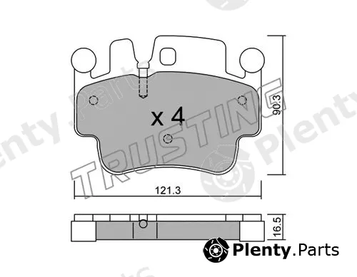 Trusting 673.0 — Brake Pad Set, disc brake