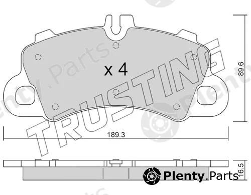 Trusting 1259.0 — Brake Pad Set, disc brake