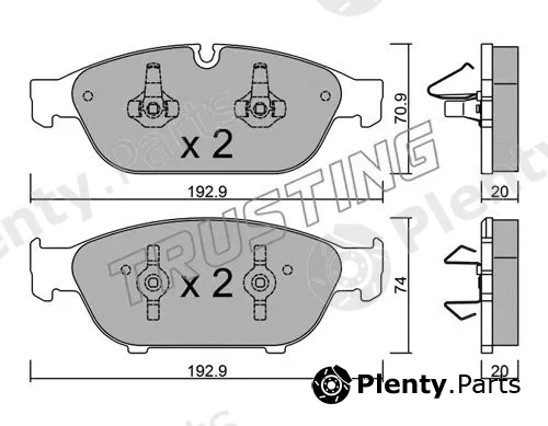 Trusting 969.0 — Brake Pad Set, disc brake