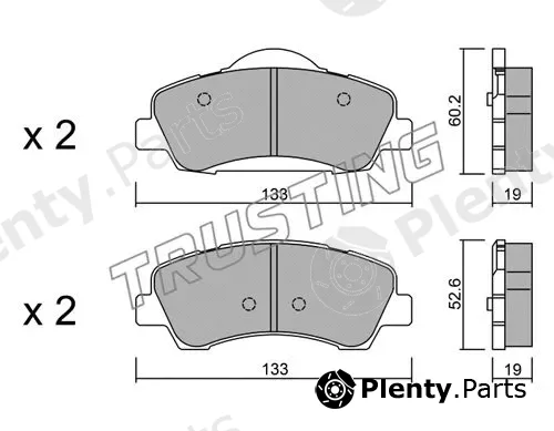 Trusting 998.0 — Brake Pad Set, disc brake