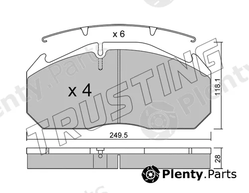Trusting 602.0 — Brake Pad Set, disc brake