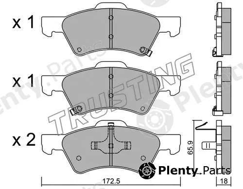 Trusting 639.0 — Brake Pad Set, disc brake