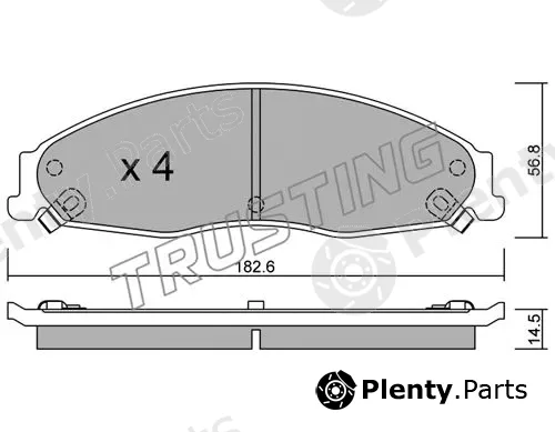 Trusting 714.0 — Brake Pad Set, disc brake