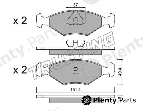 Trusting 059.5 — Brake Pad Set, disc brake