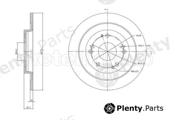Trusting DF1861 — Brake Disc