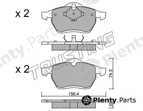 Trusting 288.0 — Brake Pad Set, disc brake