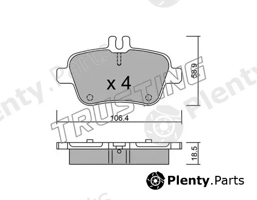 Trusting 982.0 — Brake Pad Set, disc brake