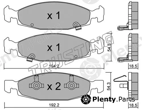 Trusting 541.0 — Brake Pad Set, disc brake