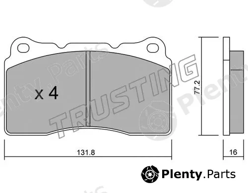 Trusting 297.1 — Brake Pad Set, disc brake