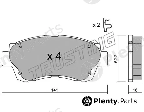 Trusting 170.0 — Brake Pad Set, disc brake