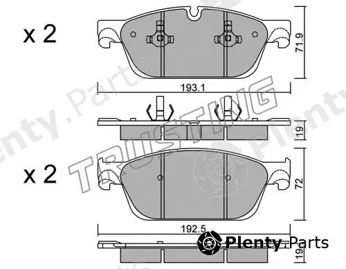 Trusting 983.0 — Brake Pad Set, disc brake