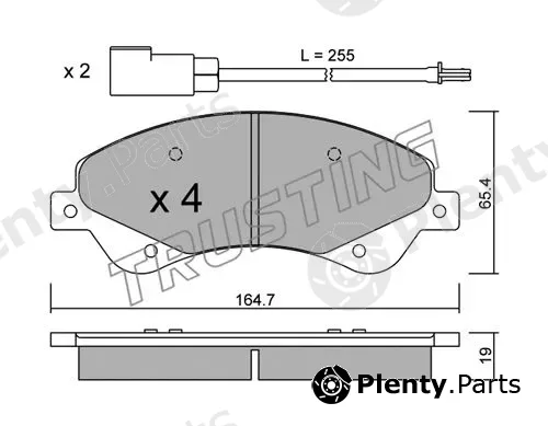 Trusting 695.0 — Brake Pad Set, disc brake