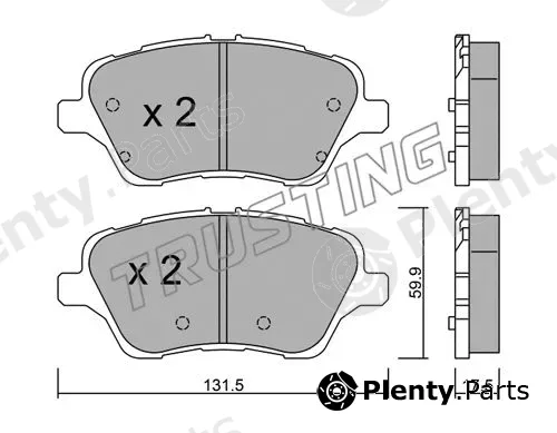 Trusting 992.0 — Brake Pad Set, disc brake
