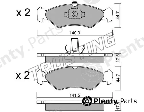 Trusting 090.0 — Brake Pad Set, disc brake