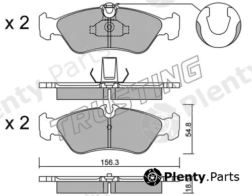 Trusting 320.1 — Brake Pad Set, disc brake