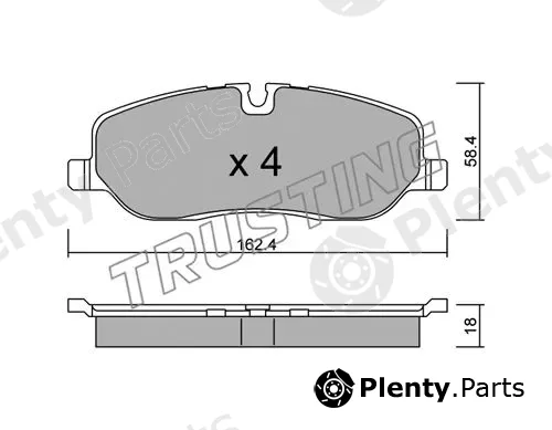 Trusting 709.0 — Brake Pad Set, disc brake