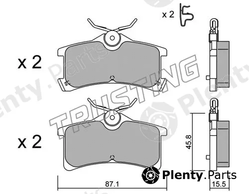 Trusting 465.0 — Brake Pad Set, disc brake