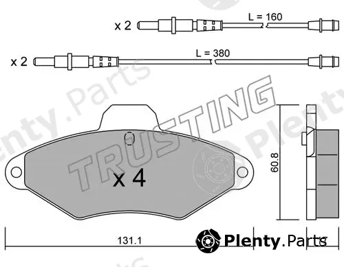 Trusting 146.0 — Brake Pad Set, disc brake