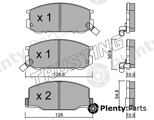 Trusting 440.0 — Brake Pad Set, disc brake